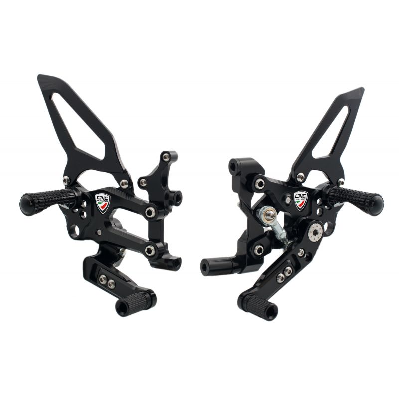 PE405B Pedane regolabili RPS "Easy" SBK serie Panigale cambio rovescio Nero  CNC RACING