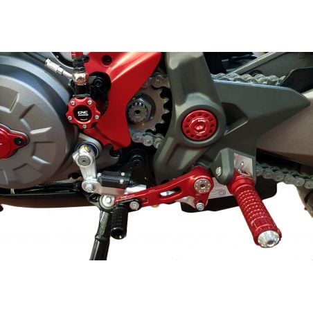 PEC01R Kit leve cambio/freno posteriore - SLIDE DUCATI Rosso  CNC RACING