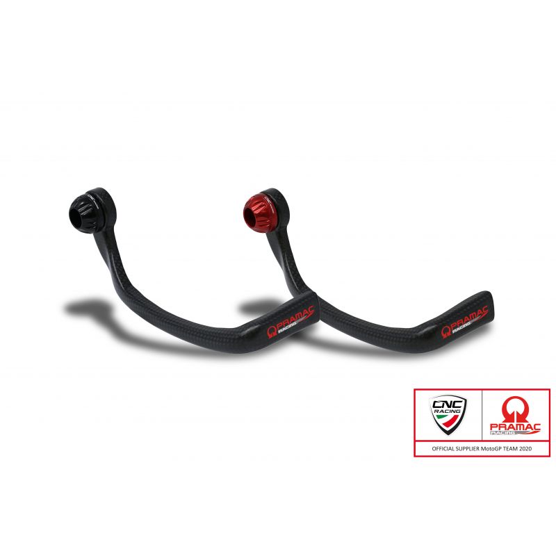 PL150KRPR Brake-Guard Carbon Race - Protezione leva freno anteriore carboni Rosso  CNC RACING