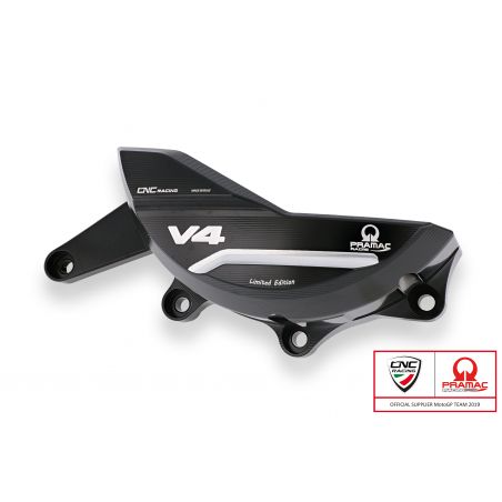 PR311BPR Carter protezione alternatore Panigale e Streetfighter V4 - Pram Nero/Argento  CNC RACING