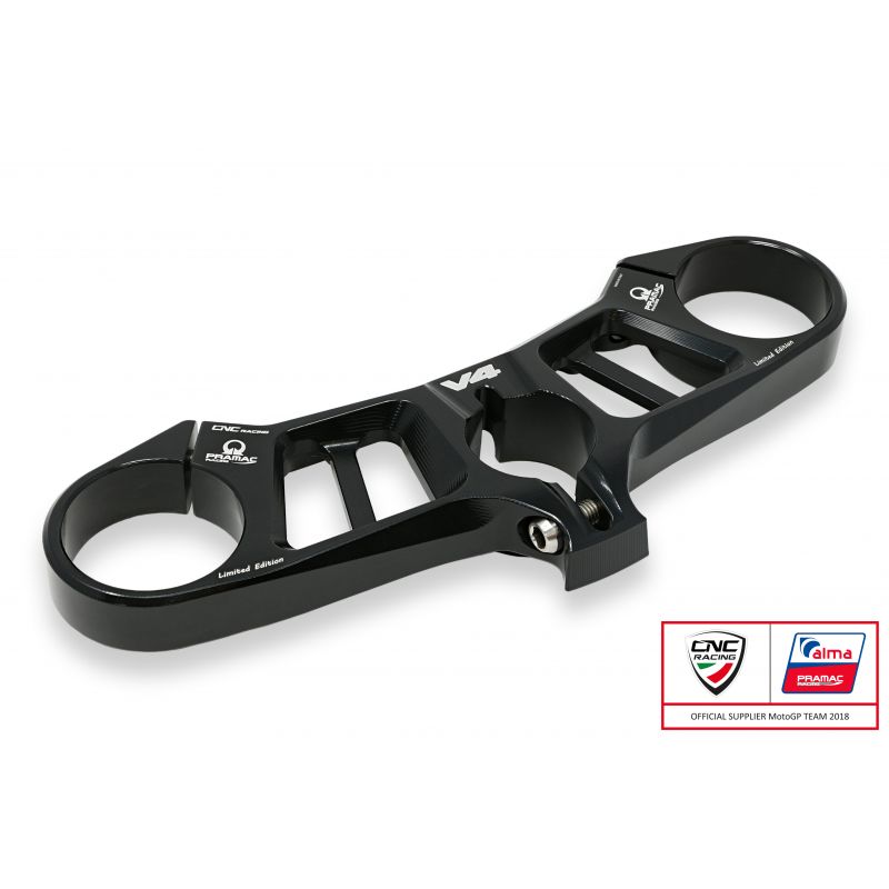 PST15BPR Piastre di sterzo Panigale V4 - Superiore Pramac Racing Lim. Ed. DUCATI Nero  CNC RACING