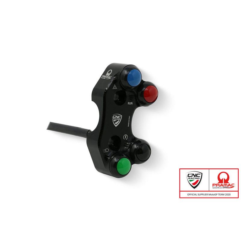 SWD19BPR Pulsantiera destra - pompa freno radiale Brembo OEM e RCS - Pram Nero  CNC RACING