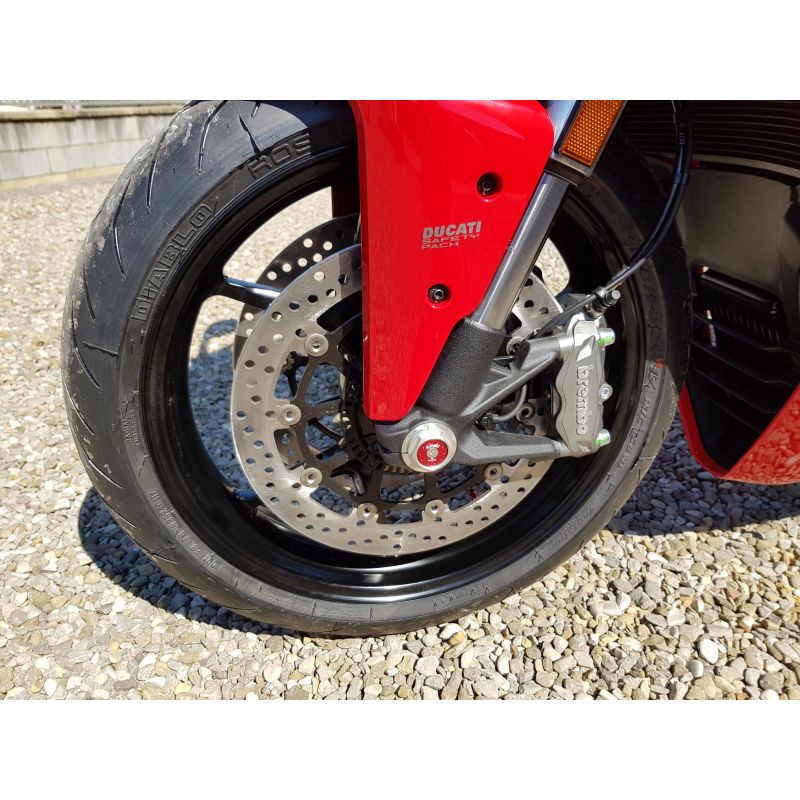 TT313R Tappo forcella anteriore lato destro DUCATI,APRILIA Rosso  CNC RACING
