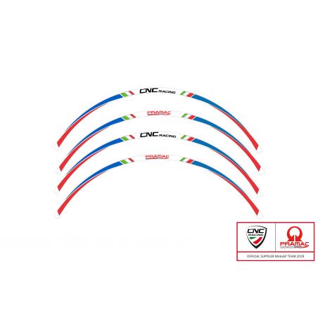 Kit adesivi ruota da 17 pollici - Pramac racing Limited. Ed. Rosso/Blu
