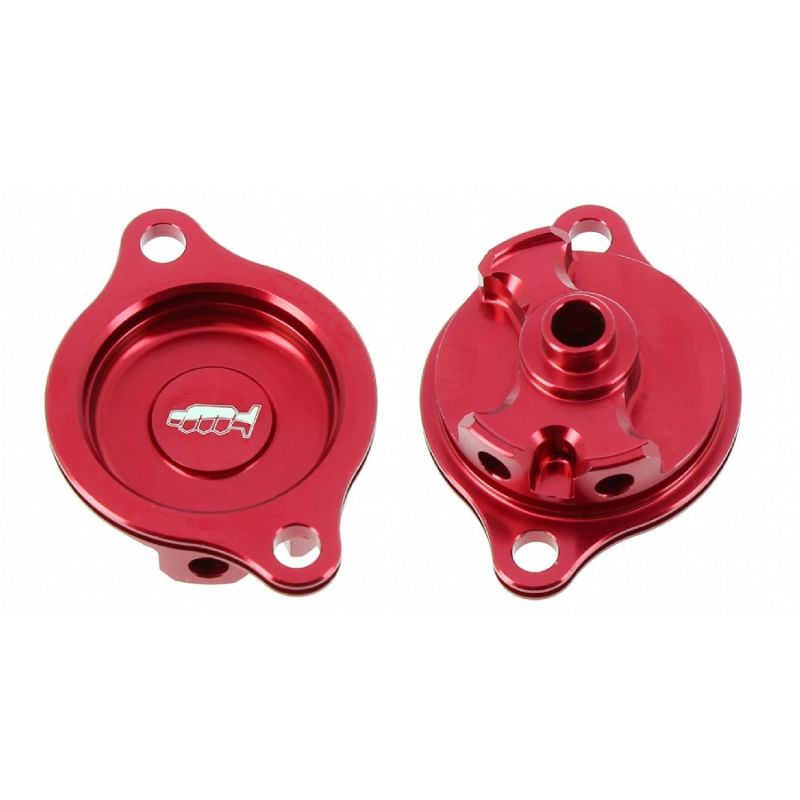 Coperchio filtro olio HONDA CRF 250 R 2004-2009 Rosso