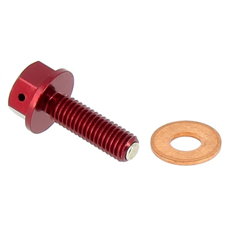 Tappo drenaggio olio con inserto magnetico HONDA CRF 250 R 2004-2009 Rosso