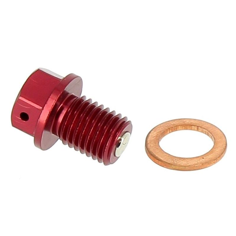 Tappo drenaggio olio con inserto magnetico HONDA CR 250 1990-2007 Rosso