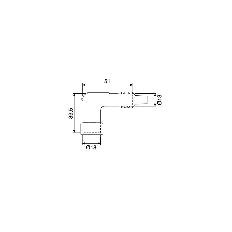 Pipette copricandela NGK   Sigla: LD05F
