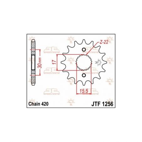 Pignone in acciaio JT fuoristrada HONDA CR 85 2003-2007