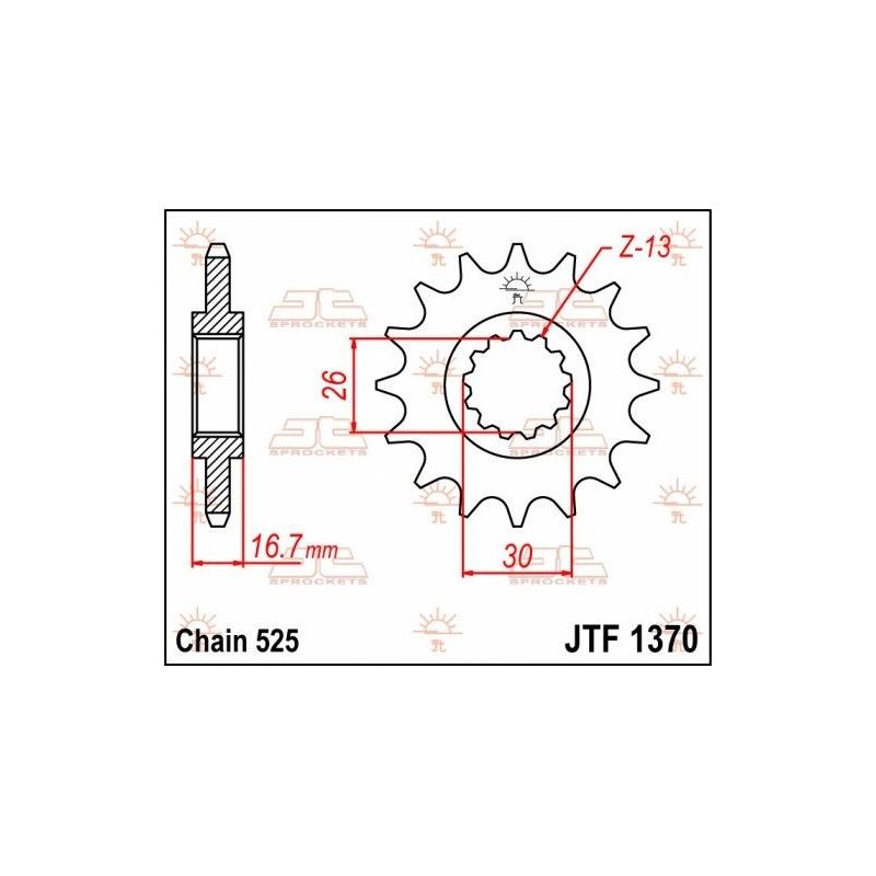 Pignone in acciaio JT strada HONDA CBR 650 F 2014-2020