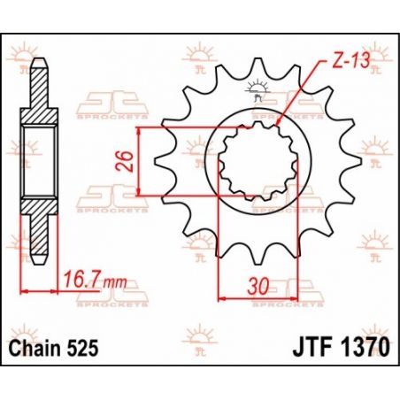 Pignone in acciaio JT strada HONDA CBR 900 RR Fireblade 1996-1999