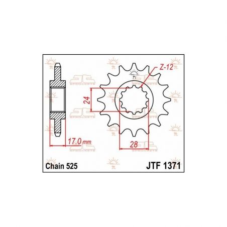 Pignone in acciaio JT strada HONDA CBF 600 2004-2007