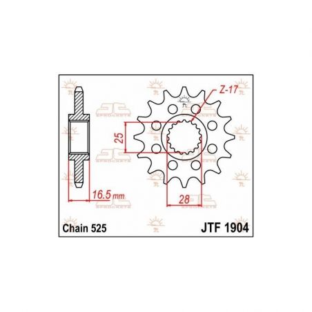 Pignone in acciaio JT strada KTM 950 Supermoto 2006-2008