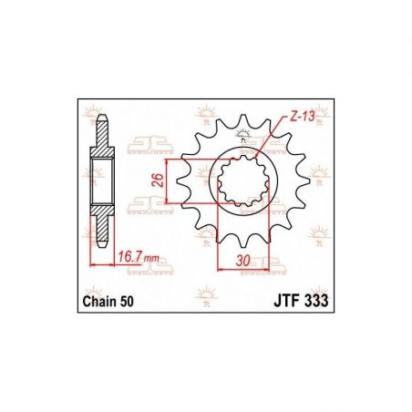 Pignone in acciaio JT strada HONDA CB 1000 2008-2016