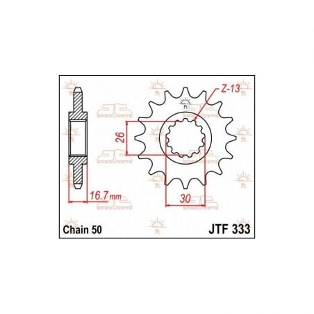 Pignone in acciaio JT strada HONDA CB 1000 2008-2016