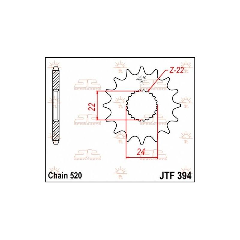 Pignone in acciaio JT strada APRILIA MX 125 2004-2007