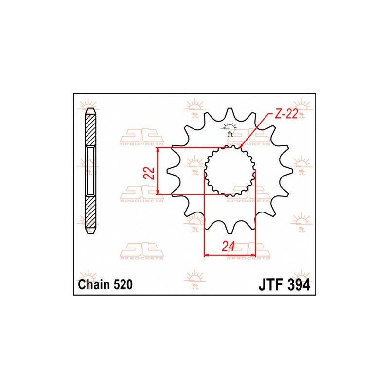 Pignone in acciaio JT strada APRILIA AF1 125 1990-1993