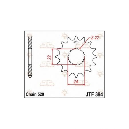 Pignone in acciaio JT strada APRILIA RX 125 2008-2012
