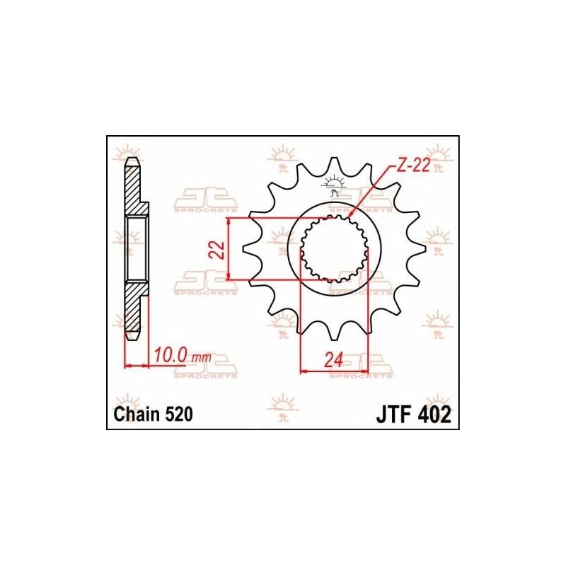 Pignone in acciaio JT strada APRILIA Pegaso 650 1998-2004