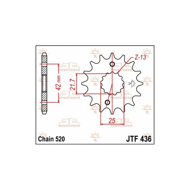 Pignone in acciaio JT strada KAWASAKI ER-6 650 2006-2016