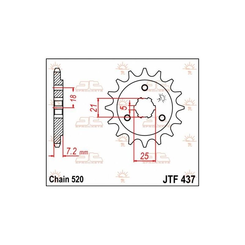 Pignone in acciaio JT strada SUZUKI DR 600 1985-1989