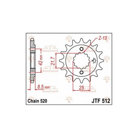 Pignone in acciaio JT strada KAWASAKI ZXR 400 1989-2002