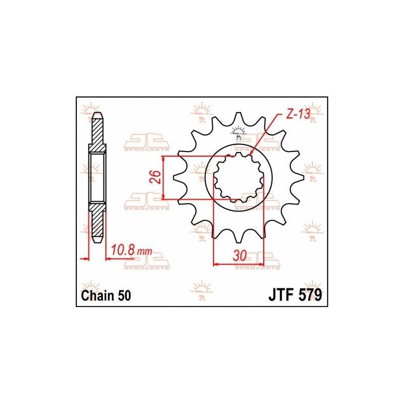 Pignone in acciaio JT strada YAMAHA XJR 1200 1995-1998