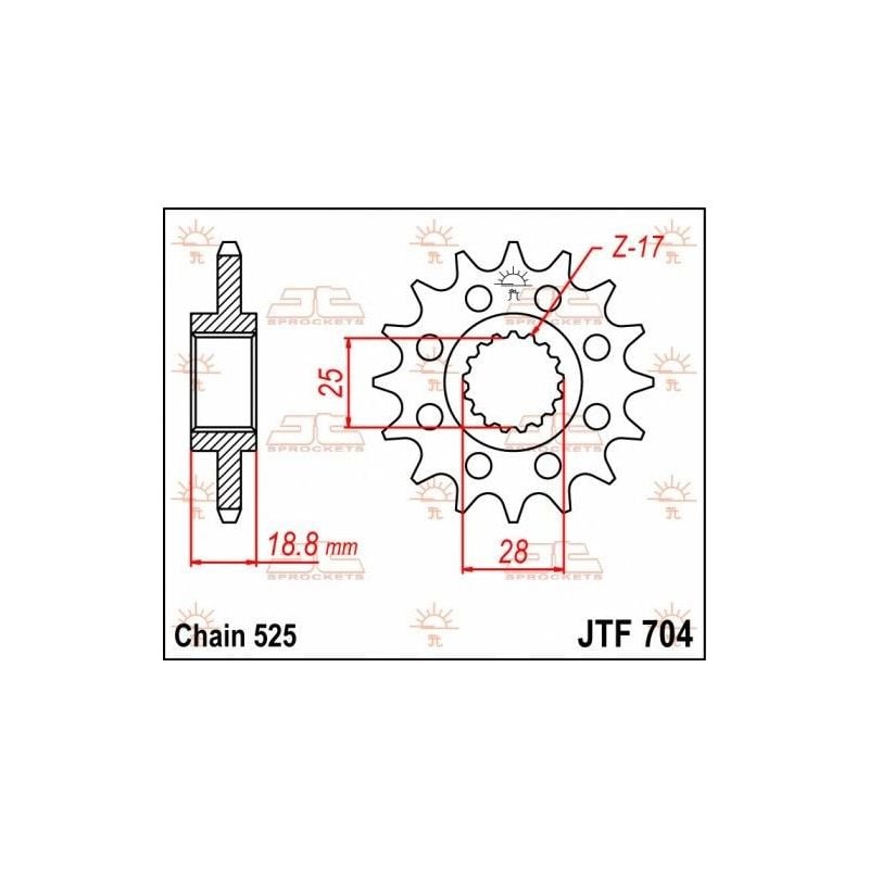 Pignone in acciaio JT strada BMW F 750 GS 2018-2020