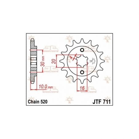 Pignone in acciaio JT strada HUSQVARNA 125 WRE 1998-2013