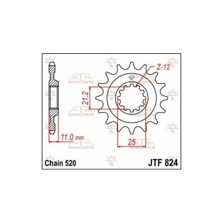 Pignone in acciaio JT fuoristrada HUSQVARNA 400 TE 2001-2002