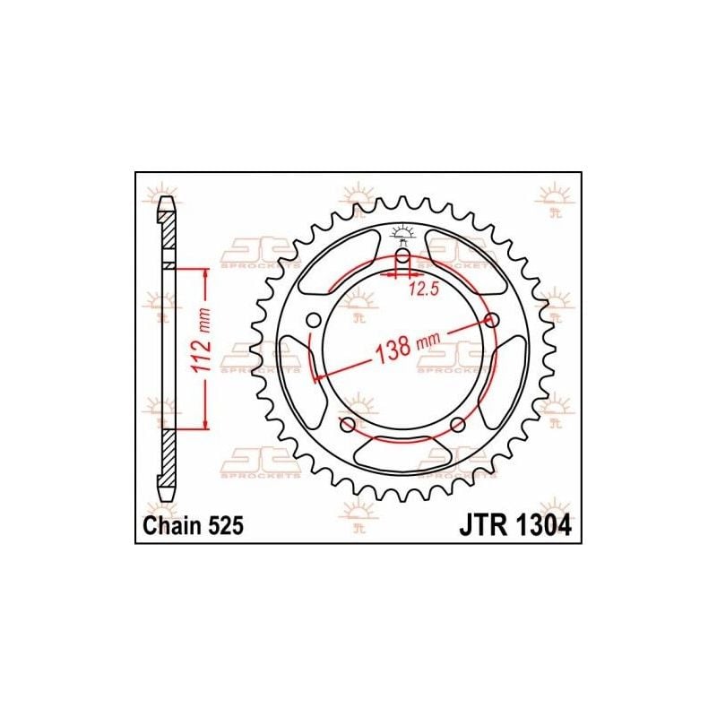 Corona in acciaio JT strada HONDA CBF 500 2004-2007