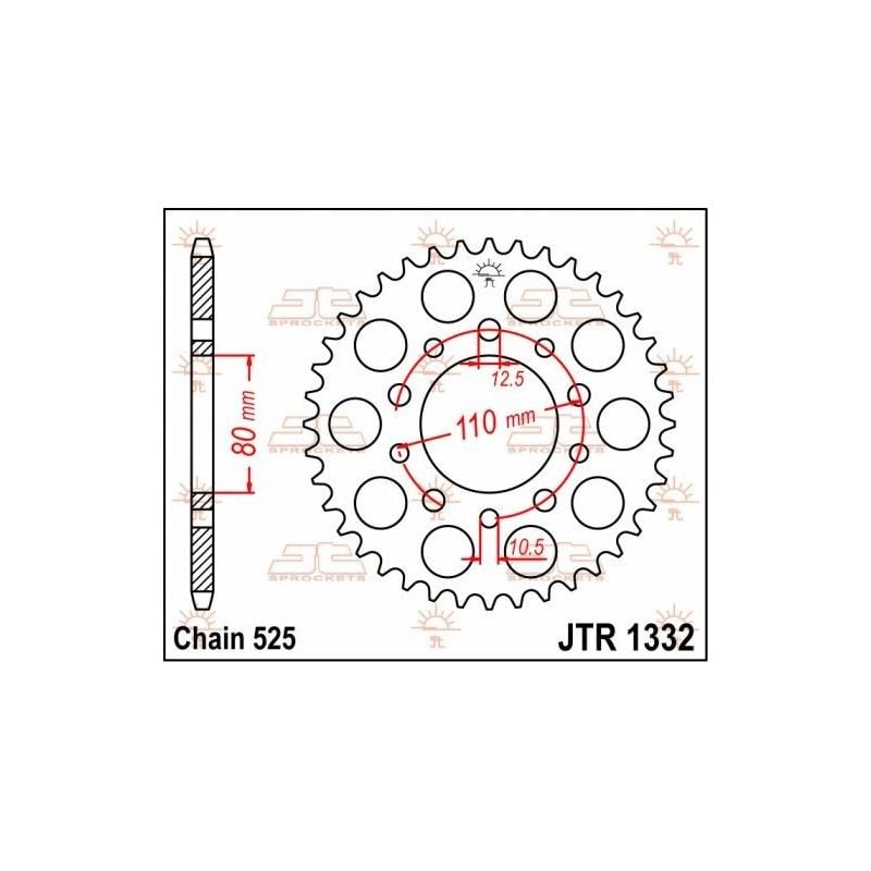 Corona in acciaio JT strada TRIUMPH 800 America 2003-2006