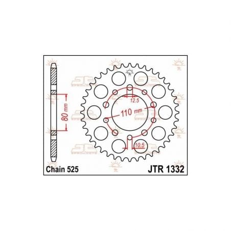 Corona in acciaio JT strada TRIUMPH 800 2003-2005