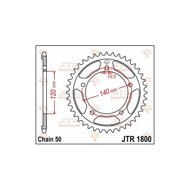 Corona in acciaio JT strada TRIUMPH 955 Daytona 2001-2002
