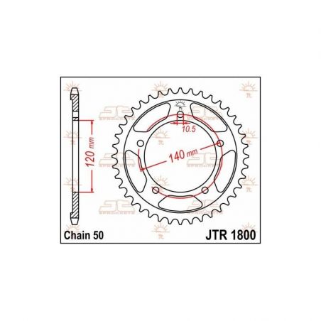 Corona in acciaio JT strada SUZUKI GSF 1250 Bandit 2007-2016