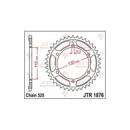 Corona in acciaio JT strada SUZUKI GSX R 1000 2017-2020
