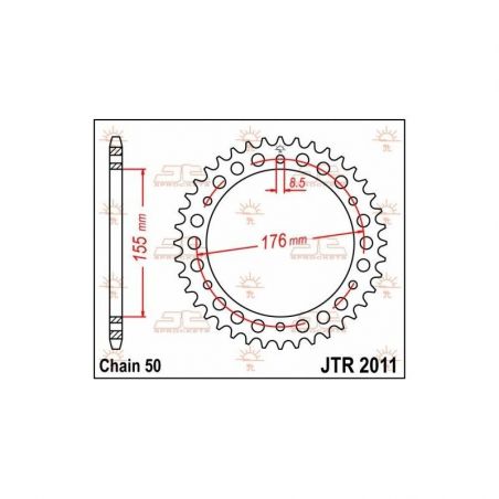 Corona in acciaio JT strada TRIUMPH 955 Sprint 1999-2004