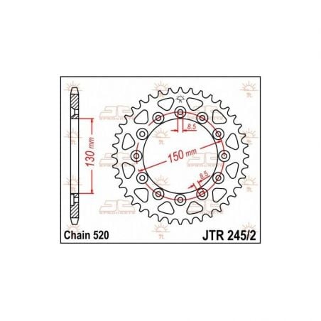 Corona in acciaio JT fuoristrada HONDA XR 600 R 1985-1990