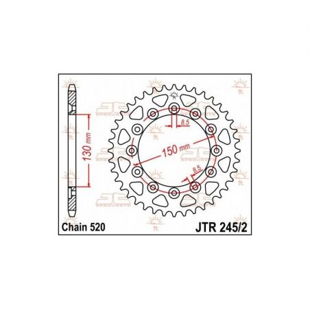 Corona in acciaio JT fuoristrada YAMAHA WR 250 F 2001-2020