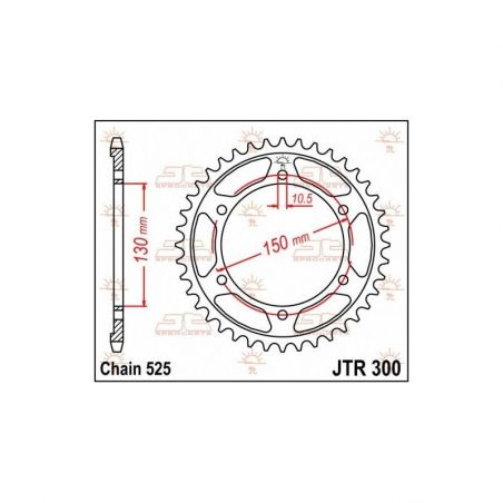 Corona in acciaio JT strada HONDA XL 600 V Transalp 1987-2000