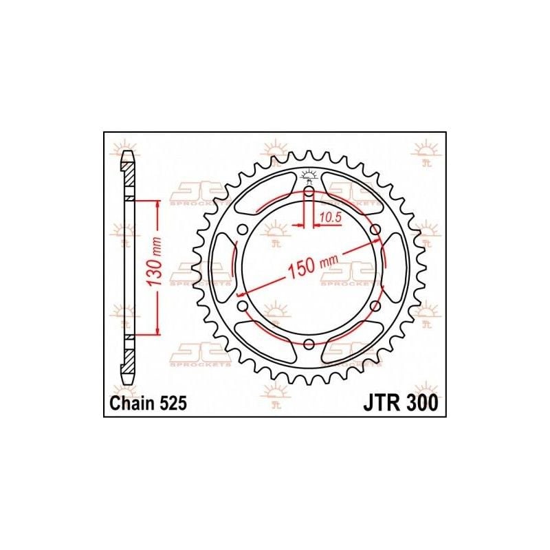 Corona in acciaio JT strada HONDA XL 650 V Transalp 2001-2007