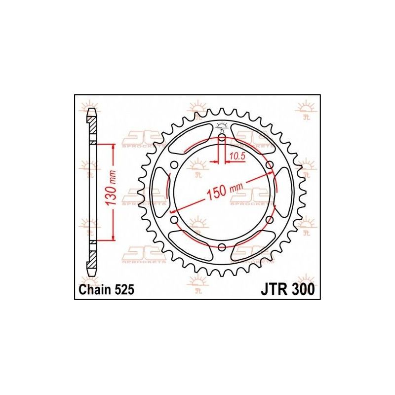 Corona in acciaio JT strada HONDA XL 600 V Transalp 1987-2000