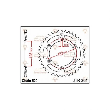 Corona in acciaio JT fuoristrada HONDA XR 600 R 1991-2000