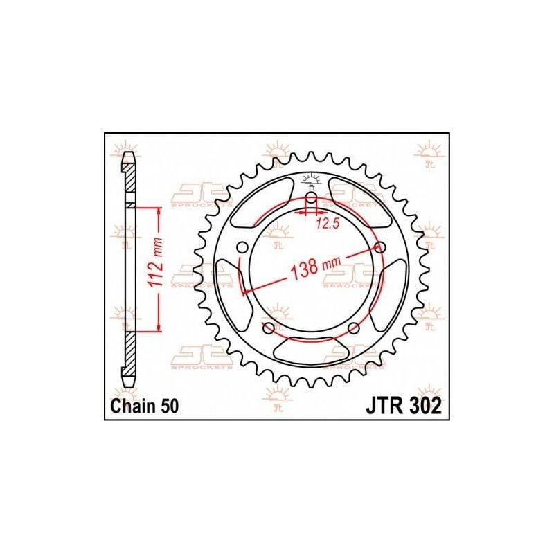 Corona in acciaio JT strada HONDA CB 900 F Hornet 2002-2006
