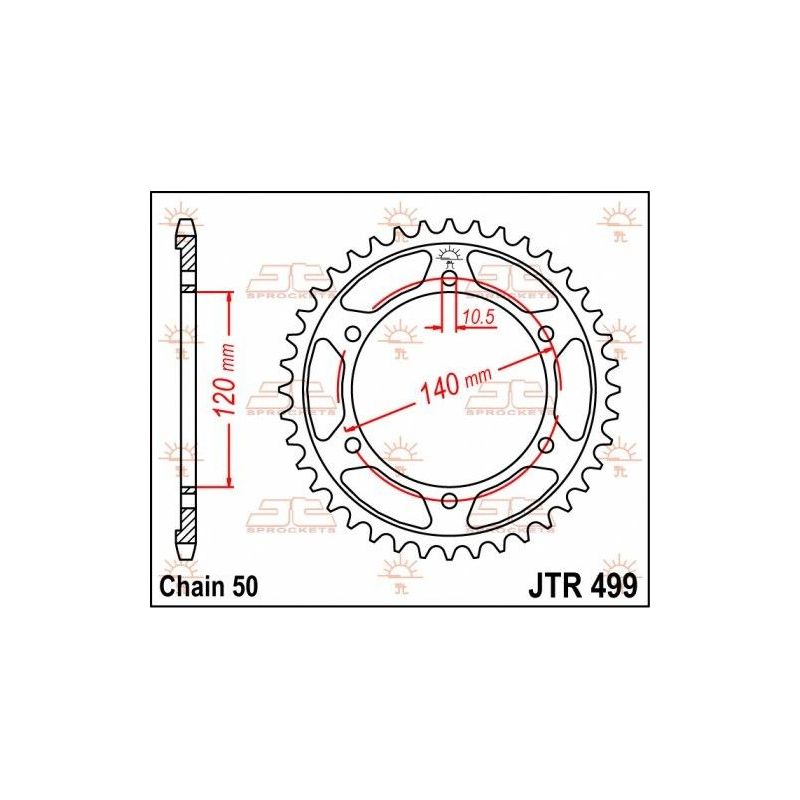 Corona in acciaio JT strada KAWASAKI ZZR 600 1990-2004