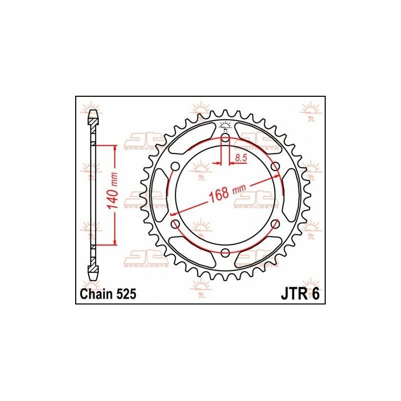 Corona in acciaio JT strada BMW F 650 2008-2012