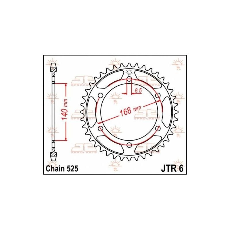 Corona in acciaio JT strada BMW F 800 2008-2018