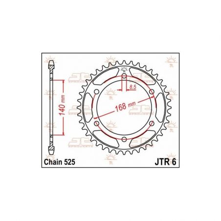 Corona in acciaio JT strada BMW F 800 2009-2018