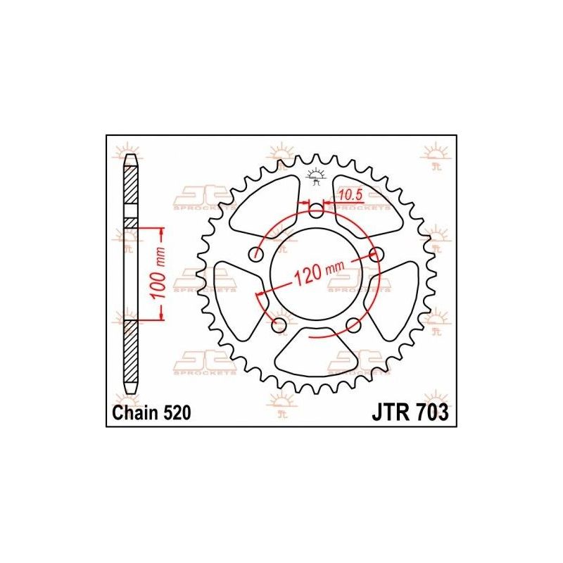 Corona in acciaio JT strada APRILIA Pegaso 650 2005-2009