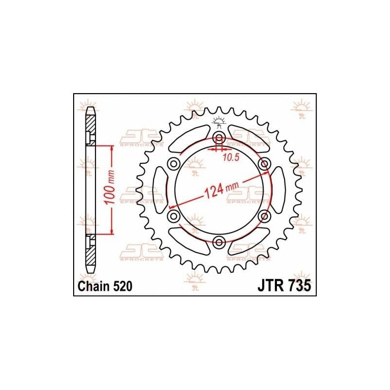 Corona in acciaio JT strada DUCATI 696 Monster 2008-2014